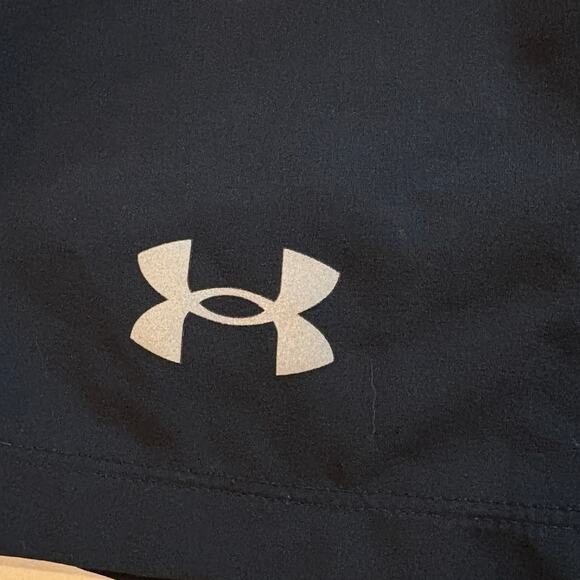 Under Armour Speedpocket 9" Running Shorts Mens Large Black Fitted Brief Lined - Picture 6 of 12